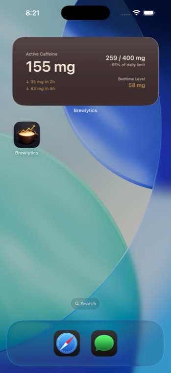 Check what may remain at bedtime before the last cup. product screenshot